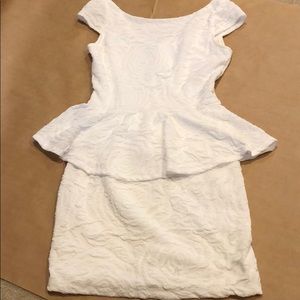 Arden B White Peplum Dress